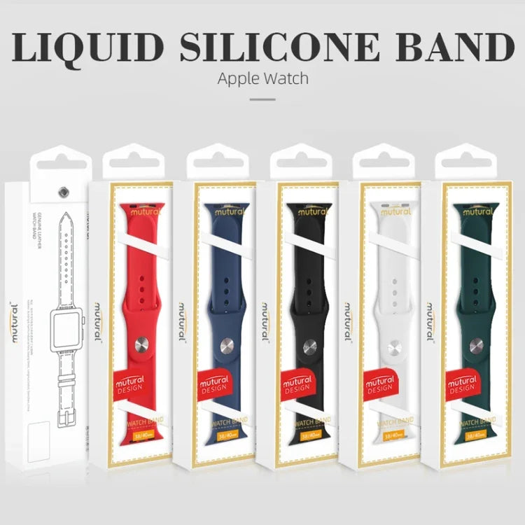 Mutural 液体シリコンウォッチバンド、Apple Watchシリーズ7 41mm / 6 & SE & 5 & 4 40mm / 3 & 2 & 1 38mm用、Apple Watch Ultra 49mm / シリーズ8&7 45mm / SE 2&6&SE&5&4 44mm / 3&2&1 42mm用