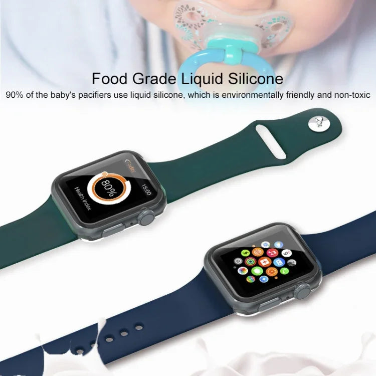 Mutural 液体シリコンウォッチバンド、Apple Watchシリーズ7 41mm / 6 & SE & 5 & 4 40mm / 3 & 2 & 1 38mm用、Apple Watch Ultra 49mm / シリーズ8&7 45mm / SE 2&6&SE&5&4 44mm / 3&2&1 42mm用