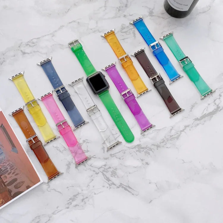ジェリートランスペアレントウォッチバンド Apple Watchシリーズ用, 7 41mm / 6&SE&5&4 40mm / 3&2&1 38mm, 7 45mm / 6&SE&5&4 44mm / 3&2&1 42mm