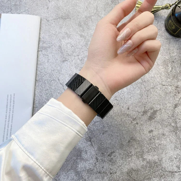 DD29カーボンファイバーテクスチャーウォッチバンド Apple Watchシリーズ用, 7 41mm / 6&SE&5&4 40mm / 3&2&1 38mm, 7 45mm / 6&SE&5&4 44mm / 3&2&1 42mm