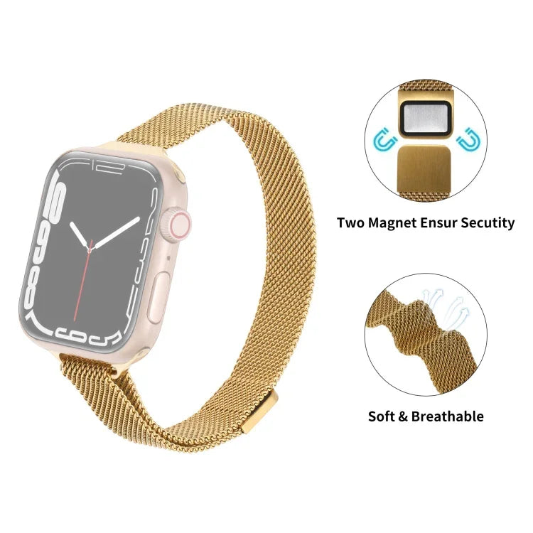 ミラネーゼ スモールウエスト ウォッチバンド Apple Watch シリーズ用, 7 41mm / 6&SE&5&4 40mm / 3&2&1 38mm, 7 45mm / 6&SE&5&4 44mm / 3&2&1 42mm