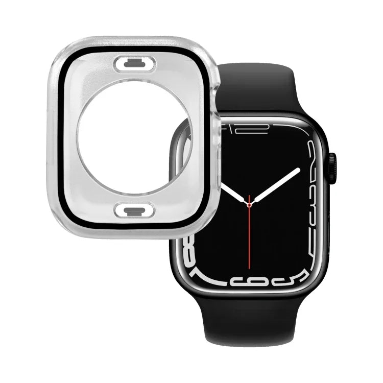 PC + 強化ガラスフィルム 防水ウォッチケース 下部カバー付き Apple Watch シリーズ 9 / 8 / 7 45mm, 9 / 8 / 7 41mm, 9 / 8 / 7 45mm用