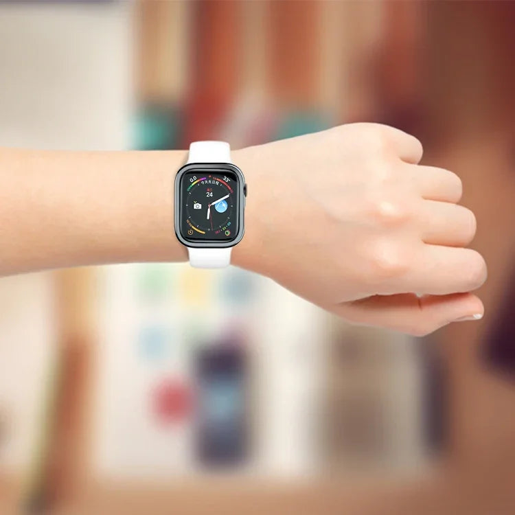 電気めっきPC ホローウォッチ保護ケース Apple Watch シリーズ 9 / 8 / 7 41mm用, Apple Watch シリーズ 9 / 8 / 7 45mm用
