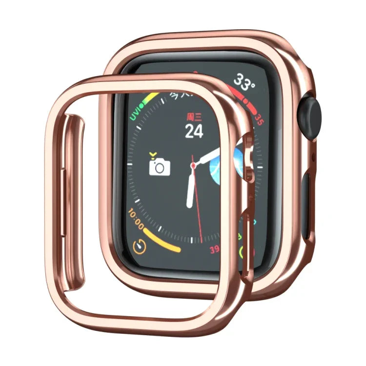 電気めっきPC ホローウォッチ保護ケース Apple Watch シリーズ 9 / 8 / 7 41mm用, Apple Watch シリーズ 9 / 8 / 7 45mm用