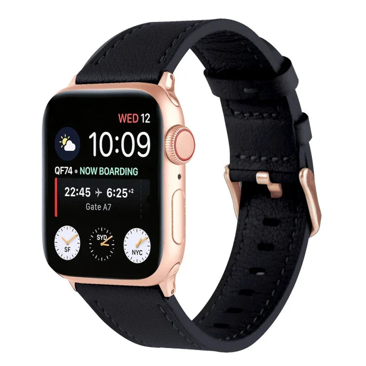 スモールウエスト 本革ウォッチバンド Apple Watch シリーズ用, 7 41mm / 6&SE&5&4 40mm / 3&2&1 38mm, 7 45mm / 6&SE&5&4 44mm / 3&2&1 42mm