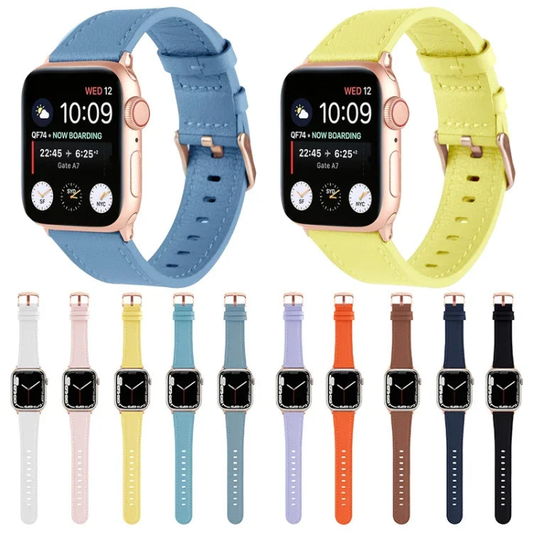 スモールウエスト 本革ウォッチバンド Apple Watch シリーズ用, 7 41mm / 6&SE&5&4 40mm / 3&2&1 38mm, 7 45mm / 6&SE&5&4 44mm / 3&2&1 42mm