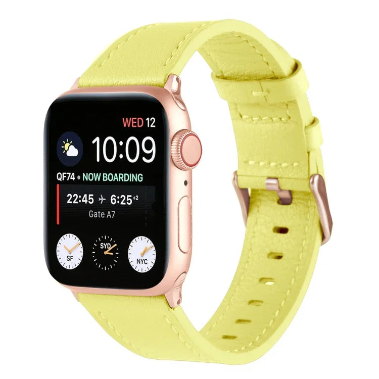 スモールウエスト 本革ウォッチバンド Apple Watch シリーズ用, 7 41mm / 6&SE&5&4 40mm / 3&2&1 38mm, 7 45mm / 6&SE&5&4 44mm / 3&2&1 42mm