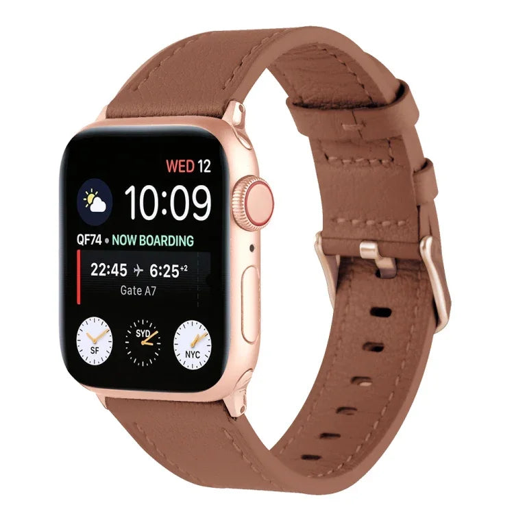 スモールウエスト 本革ウォッチバンド Apple Watch シリーズ用, 7 41mm / 6&SE&5&4 40mm / 3&2&1 38mm, 7 45mm / 6&SE&5&4 44mm / 3&2&1 42mm