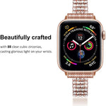 フォーロウ ダイヤモンドセット メタルウォッチバンド Apple Watch シリーズ用, 7 41mm / 6&SE&5&4 40mm / 3&2&1 38mm, 7 45mm / 6&SE&5&4 44mm / 3&2&1 42mm