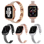 フォーロウ ダイヤモンドセット メタルウォッチバンド Apple Watch シリーズ用, 7 41mm / 6&SE&5&4 40mm / 3&2&1 38mm, 7 45mm / 6&SE&5&4 44mm / 3&2&1 42mm