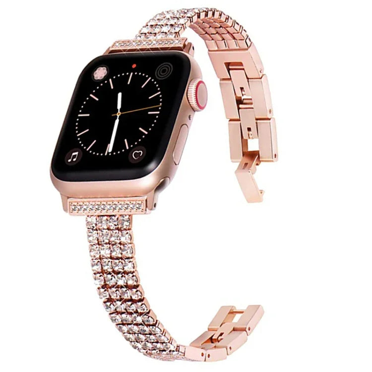 フォーロウ ダイヤモンドセット メタルウォッチバンド Apple Watch シリーズ用, 7 41mm / 6&SE&5&4 40mm / 3&2&1 38mm, 7 45mm / 6&SE&5&4 44mm / 3&2&1 42mm