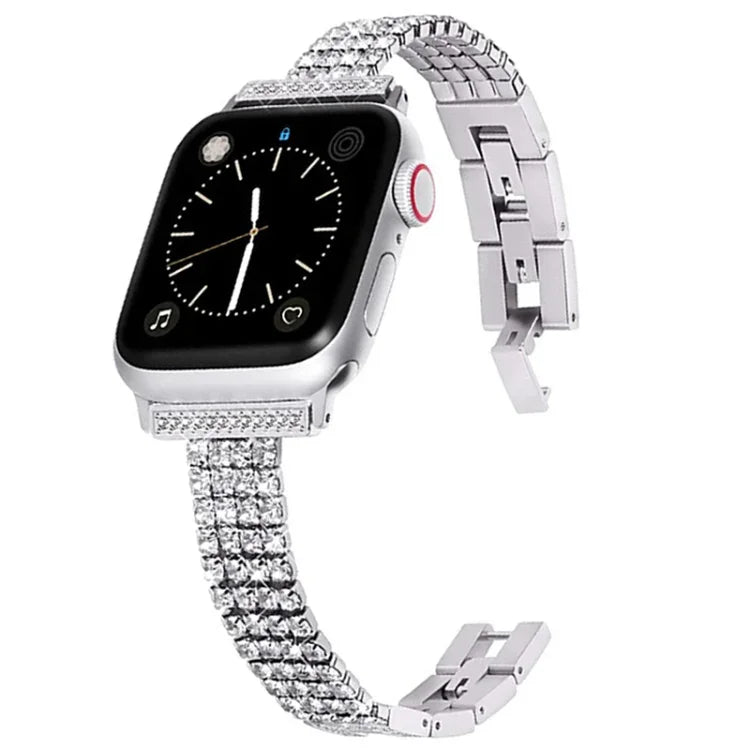 フォーロウ ダイヤモンドセット メタルウォッチバンド Apple Watch シリーズ用, 7 41mm / 6&SE&5&4 40mm / 3&2&1 38mm, 7 45mm / 6&SE&5&4 44mm / 3&2&1 42mm