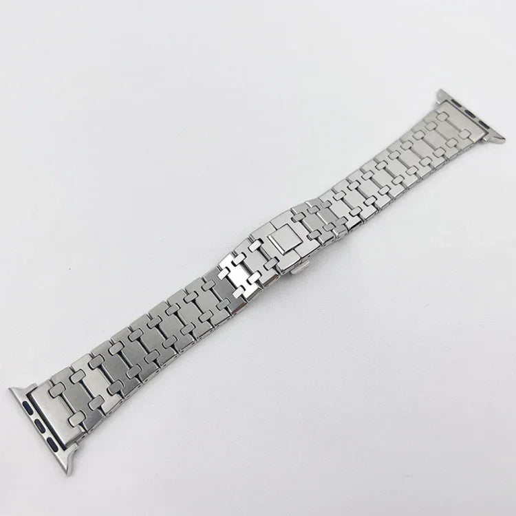 オークスリーストレイン メタルウォッチバンド Apple Watch シリーズ用, 7 41mm / 6&SE&5&4 40mm / 3&2&1 38mm, 7 45mm / 6&SE&5&4 44mm / 3&2&1 42mm