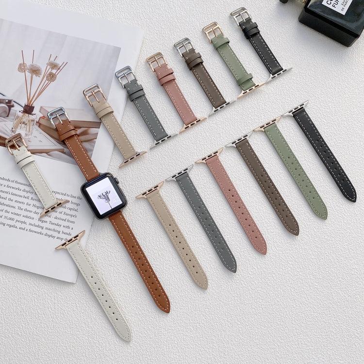プレーンレザーウォッチバンド Apple Watch シリーズ用, 7 41mm / 6&SE&5&4 40mm / 3&2&1 38mm, 7 45mm / 6&SE&5&4 44mm / 3&2&1 42mm