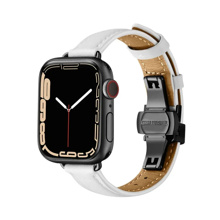 スリミングバタフライバックルウォッチバンド Apple Watch シリーズ用, 7 41mm / 6&SE&5&4 40mm / 3&2&1 38mm