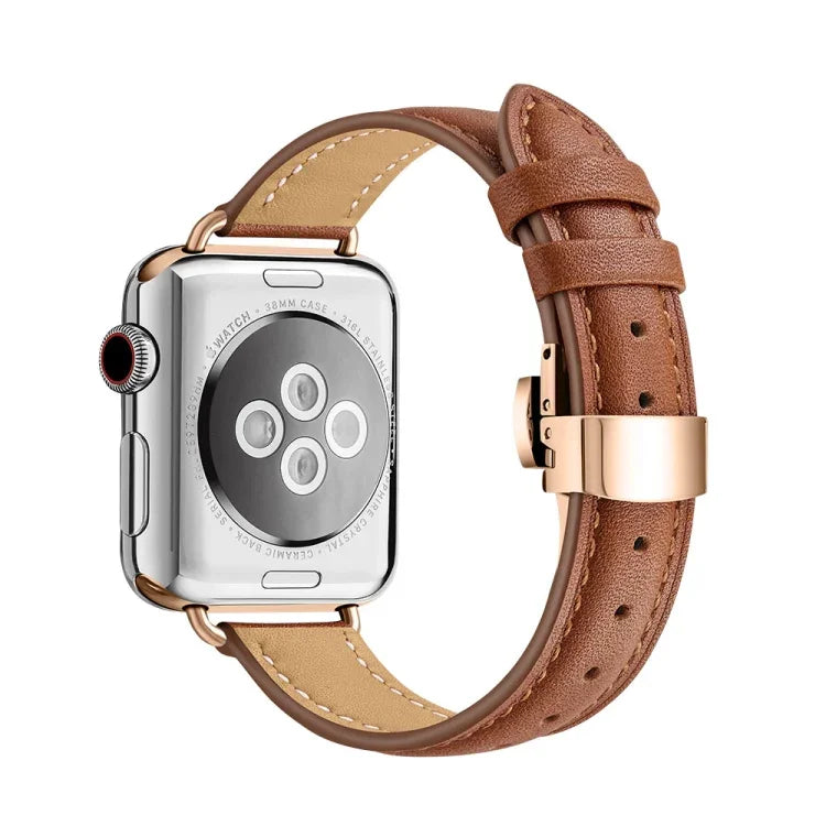 スリミングバタフライバックルウォッチバンド Apple Watch シリーズ用, 7 41mm / 6&SE&5&4 40mm / 3&2&1 38mm