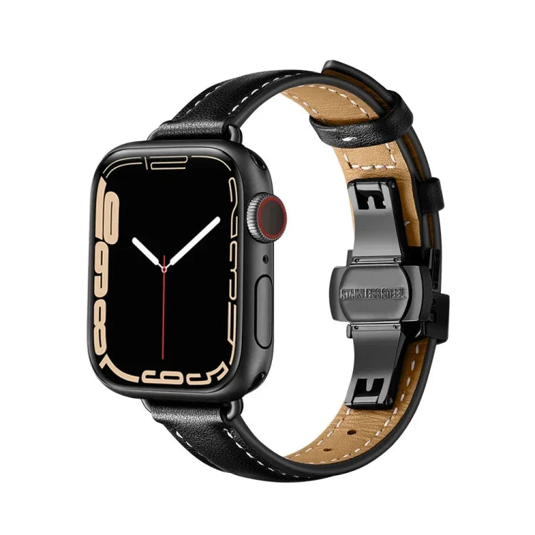 スリミングバタフライバックルウォッチバンド Apple Watch シリーズ用, 7 41mm / 6&SE&5&4 40mm / 3&2&1 38mm