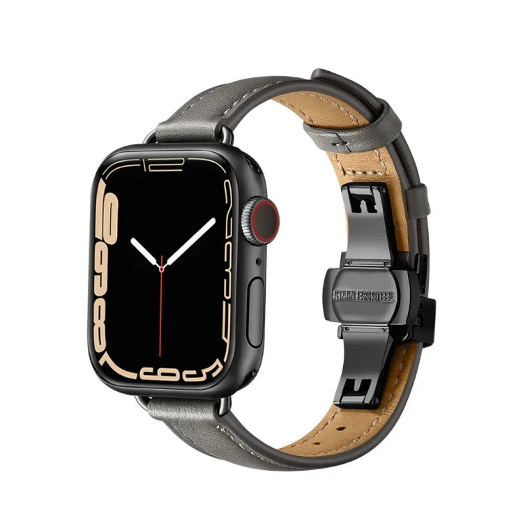 スリミングバタフライバックルウォッチバンド Apple Watch シリーズ用, 7 41mm / 6&SE&5&4 40mm / 3&2&1 38mm