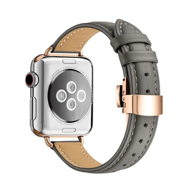 スリミングバタフライバックルウォッチバンド Apple Watch シリーズ用, 7 41mm / 6&SE&5&4 40mm / 3&2&1 38mm