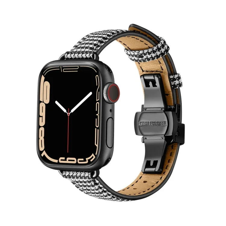 スリミングバタフライバックルウォッチバンド Apple Watch シリーズ用, 7 41mm / 6&SE&5&4 40mm / 3&2&1 38mm