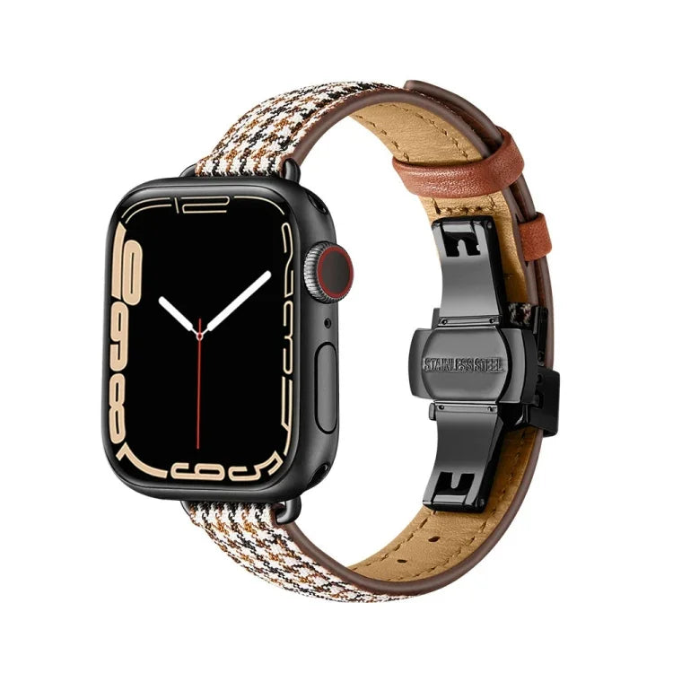 スリミングバタフライバックルウォッチバンド Apple Watch シリーズ用, 7 41mm / 6&SE&5&4 40mm / 3&2&1 38mm