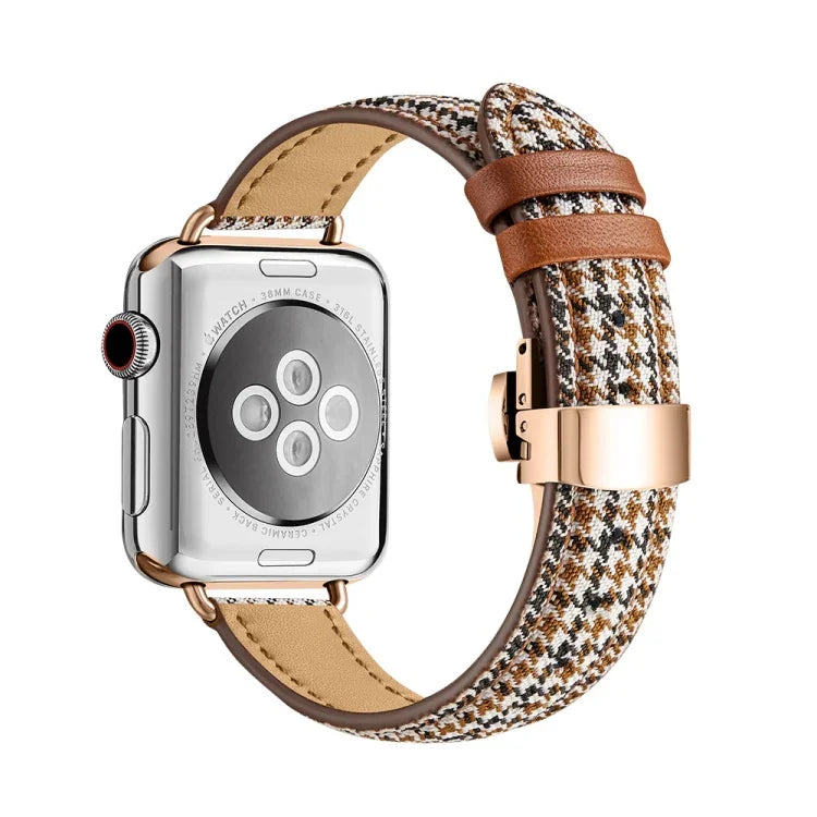 スリミングバタフライバックルウォッチバンド Apple Watch シリーズ用, 7 41mm / 6&SE&5&4 40mm / 3&2&1 38mm