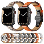 スリミングバタフライバックルウォッチバンド Apple Watch シリーズ用, 7 41mm / 6&SE&5&4 40mm / 3&2&1 38mm
