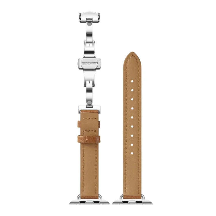 スリミングバタフライバックルウォッチバンド Apple Watch シリーズ用, 7 41mm / 6&SE&5&4 40mm / 3&2&1 38mm
