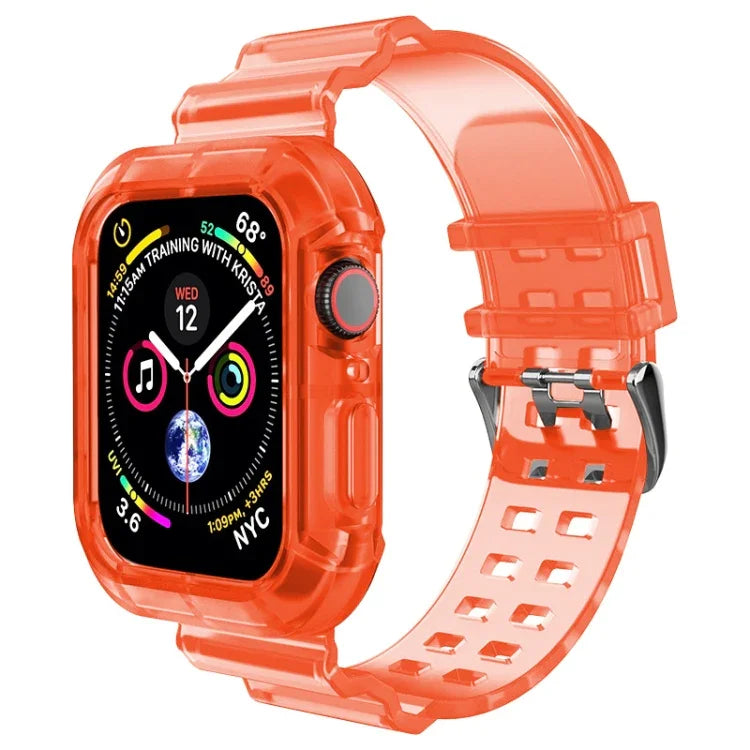 透明ウォッチバンド Apple Watch シリーズ 8&7 45mm / SE 2&6&SE&5&4 44mm / 3&2&1 42mm（透明ブラウン）, 7 41mm / 6&SE&5&4 40mm / 3&2&1 38mm, 7 45mm / 6&SE&5&4 44mm / 3&2&1 42mm