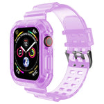 Transparent Watch Band For Apple Watch Series 8&7 45mm / SE 2&6&SE&5&4 44mm / 3&2&1 42mm(Transparent Brown), 7 41mm / 6&SE&5&4 40mm / 3&2&1 38mm, 7 45mm / 6&SE&5&4 44mm / 3&2&1 42mm