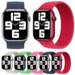 Apple Watch Series 7 45mm / 6&SE&5&4 44mm / 3&2&1 42mm 用 ナイロン編みウォッチバンド、135mm、150mm、165mm