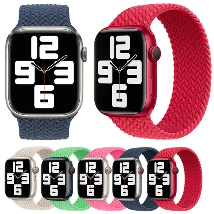Apple Watch Series 7 45mm / 6&SE&5&4 44mm / 3&2&1 42mm 用 ナイロン編みウォッチバンド、135mm、150mm、165mm