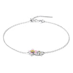 S925スターリングシルバー 桜ブレスレット レディースジュエリー、桜