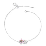 S925スターリングシルバー 桜ブレスレット レディースジュエリー、桜