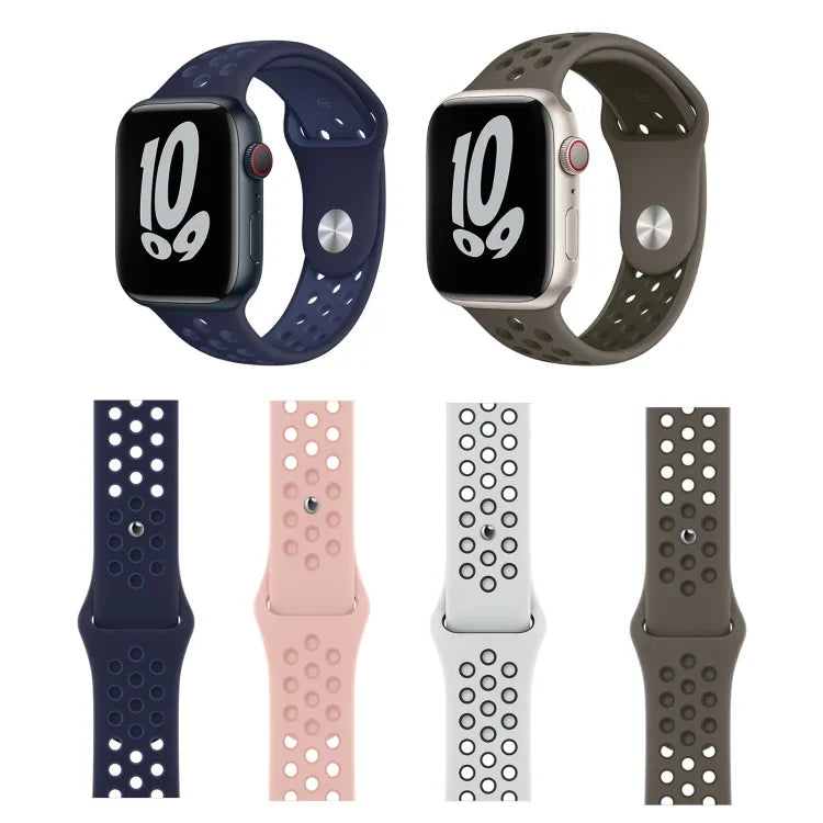 Apple Watch Series 用 スポーツシリコンウォッチバンド、7 41mm / 6&SE&5&4 40mm / 3&2&1 38mm、7 45mm / 6&SE&5&4 44mm / 3&2&1 42mm