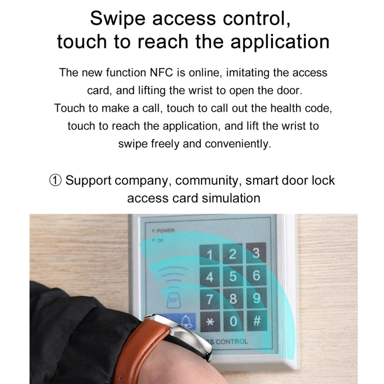 HK8Pro 1.36インチ AMOLED画面 スチールストラップスマートウォッチ、NFC機能 / 血中酸素モニタリング対応、スチールストラップ（ブラック）、スチールストラップ（ゴールド）、スチールストラップ（シルバー）