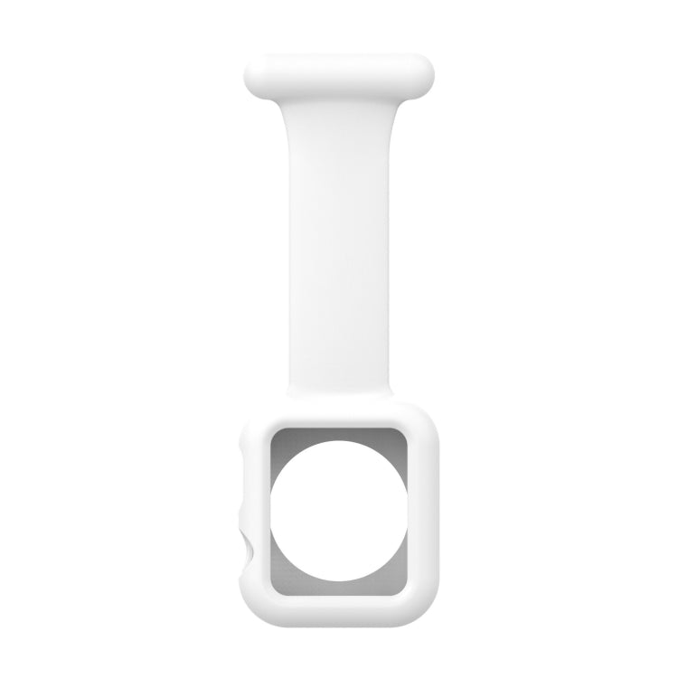 Apple Watchシリーズ用シリコン看護師ブローチウォッチバンドケース、7 41mm / 6&SE&5&4 40mm / 3&2&1 38mm、7 45mm / 6&SE&5&4 44mm / 3&2&1 42mm