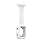 Apple Watchシリーズ用シリコン看護師ブローチウォッチバンドケース、7 41mm / 6&SE&5&4 40mm / 3&2&1 38mm、7 45mm / 6&SE&5&4 44mm / 3&2&1 42mm