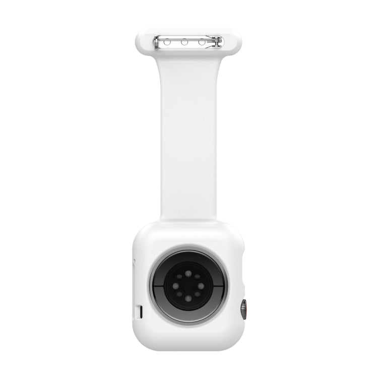 Apple Watchシリーズ用シリコン看護師ブローチウォッチバンドケース、7 41mm / 6&SE&5&4 40mm / 3&2&1 38mm、7 45mm / 6&SE&5&4 44mm / 3&2&1 42mm