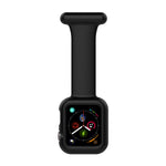 Apple Watchシリーズ用シリコン看護師ブローチウォッチバンドケース、7 41mm / 6&SE&5&4 40mm / 3&2&1 38mm、7 45mm / 6&SE&5&4 44mm / 3&2&1 42mm