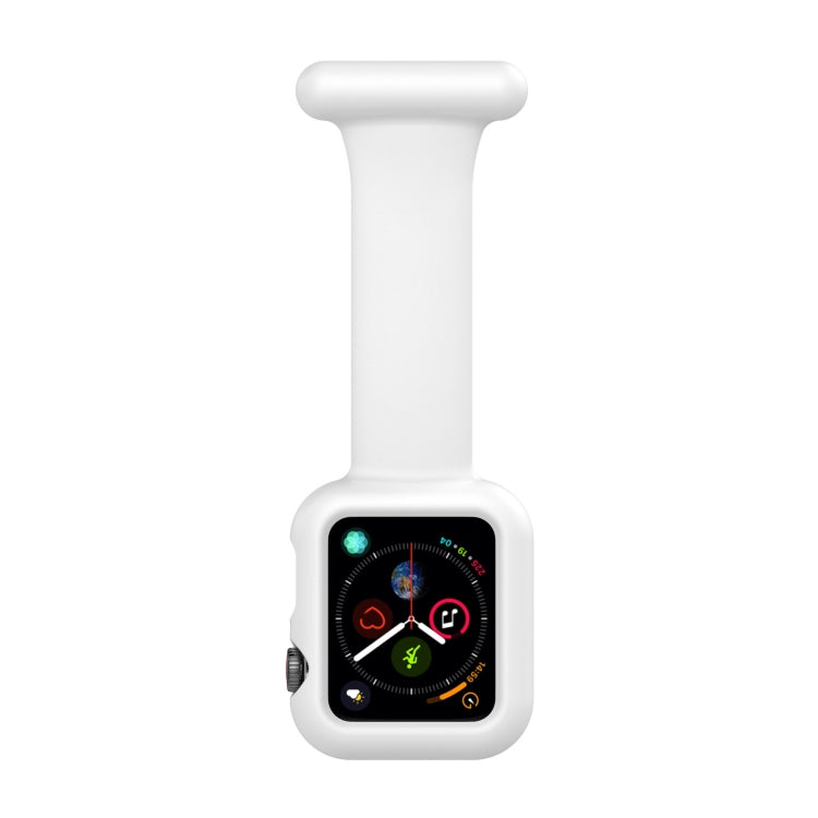 Apple Watchシリーズ用シリコン看護師ブローチウォッチバンドケース、7 41mm / 6&SE&5&4 40mm / 3&2&1 38mm、7 45mm / 6&SE&5&4 44mm / 3&2&1 42mm