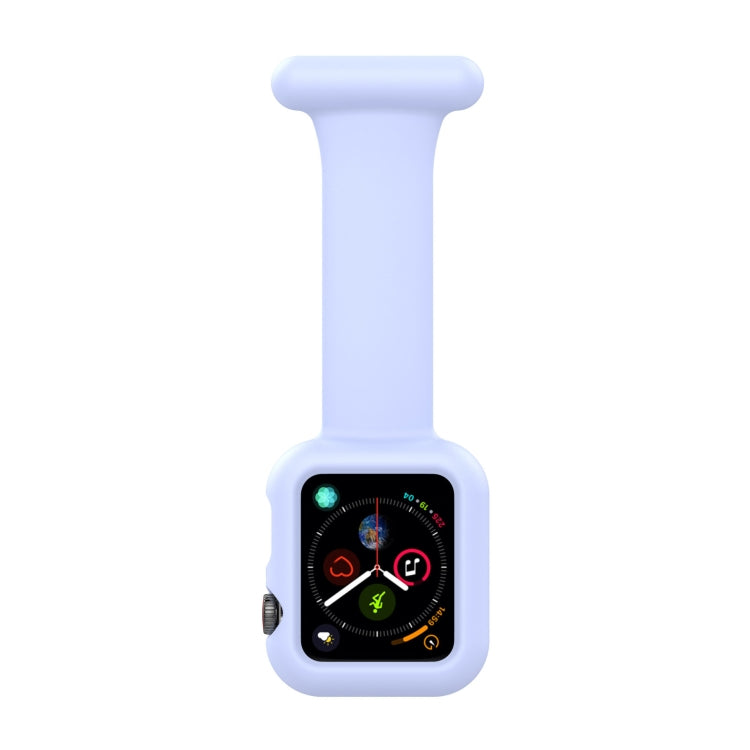 Apple Watchシリーズ用シリコン看護師ブローチウォッチバンドケース、7 41mm / 6&SE&5&4 40mm / 3&2&1 38mm、7 45mm / 6&SE&5&4 44mm / 3&2&1 42mm