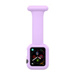 Apple Watchシリーズ用シリコン看護師ブローチウォッチバンドケース、7 41mm / 6&SE&5&4 40mm / 3&2&1 38mm、7 45mm / 6&SE&5&4 44mm / 3&2&1 42mm