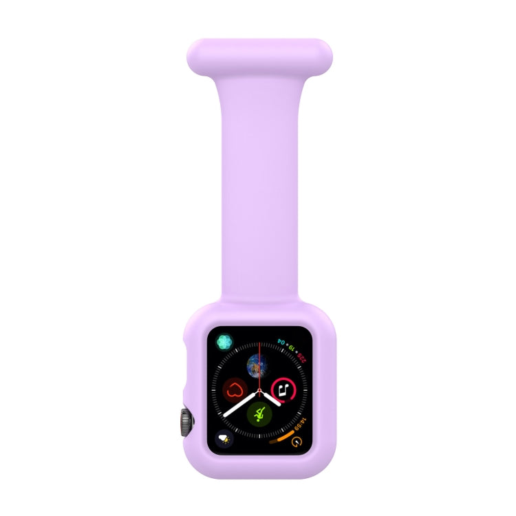 Apple Watchシリーズ用シリコン看護師ブローチウォッチバンドケース、7 41mm / 6&SE&5&4 40mm / 3&2&1 38mm、7 45mm / 6&SE&5&4 44mm / 3&2&1 42mm