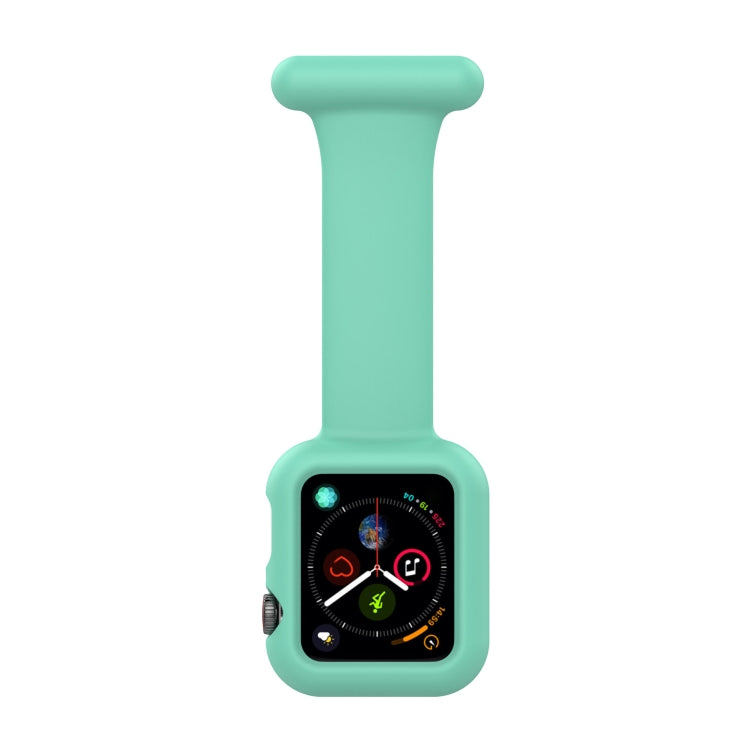 Apple Watchシリーズ用シリコン看護師ブローチウォッチバンドケース、7 41mm / 6&SE&5&4 40mm / 3&2&1 38mm、7 45mm / 6&SE&5&4 44mm / 3&2&1 42mm