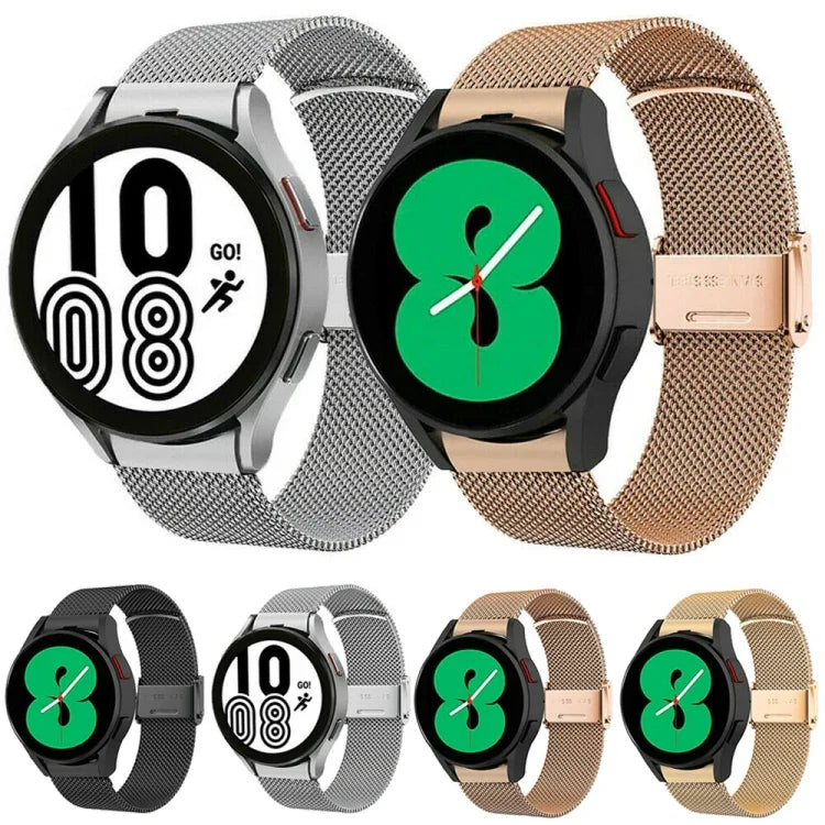 ステンレススチール ミラネーゼバックルウォッチバンド、Samsung Galaxy Watch4 40mm / 44mm用