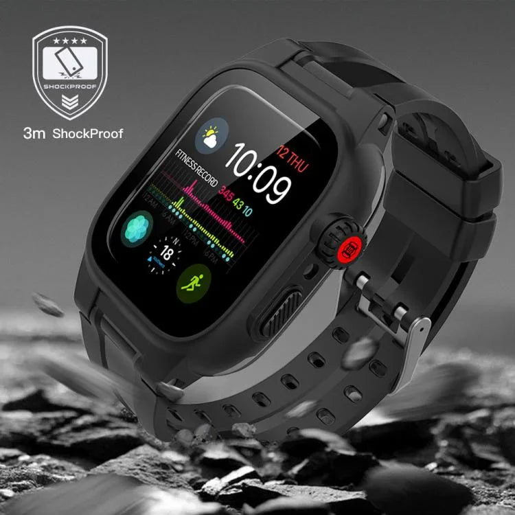 RedPepper TPU + PC + シリコン防水ウォッチケース、Apple Watch Series 9 / 8 / 7 41mm 用、Apple Watch Series 9 / 8 / 7 45mm 用