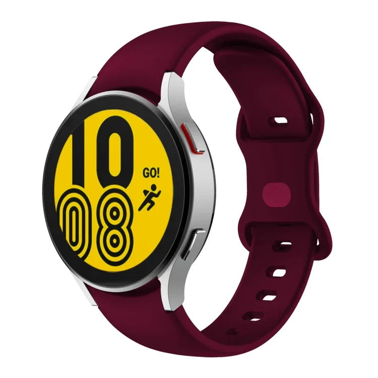 Butterfly Buckle Silicone Watch Band, For Samsung Galaxy Watch4 Classic 42mm / Watch4 40mm, For Samsung Galaxy Watch4 Classic 46mm / Watch4 44mm, For Samsung  Galaxy Watch4 Classic 46mm / Watch4 44mm, For Samsun Galaxy Watch4 Classic 46mm / Watch4 44mm