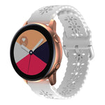 梅の花中空シリコンウォッチバンド Samsung Galaxy Watch4 40/44mm用、Samsung Galaxy Watch4 Classic 42/46mm用