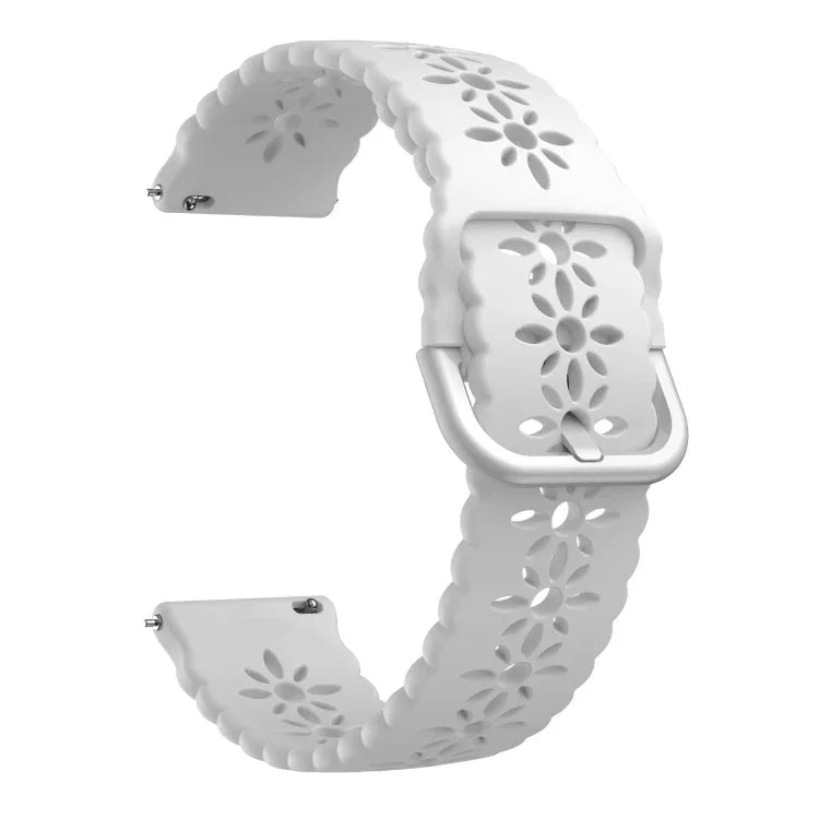 梅の花中空シリコンウォッチバンド Samsung Galaxy Watch4 40/44mm用、Samsung Galaxy Watch4 Classic 42/46mm用